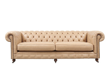Grand Chesterfield | 4 Seater Sofa | Milton Sand