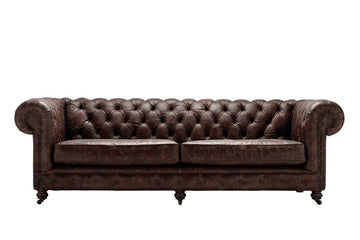 Grand Chesterfield | 4 Seater Sofa | Vintage Rosewood