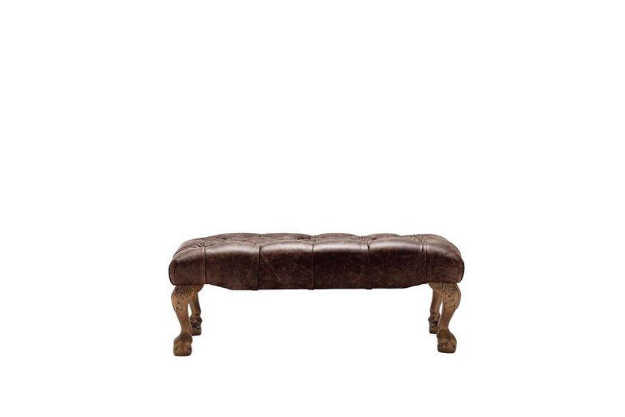 Grand Chesterfield | Bench Footstool | Vintage Rosewood