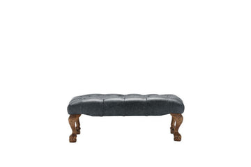 Grand Chesterfield | Bench Footstool | Vintage Slate