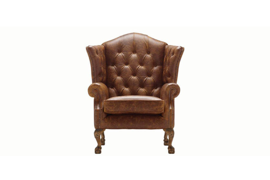 Grand Chesterfield | Highback Chair | Vintage Chestnut