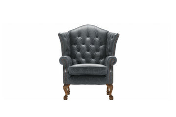 Grand Chesterfield | Highback Chair | Vintage Slate