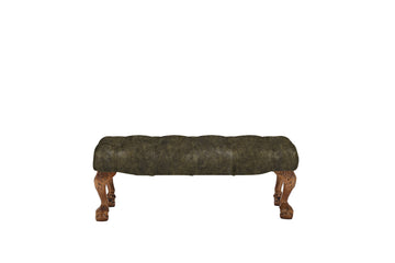 Grand Chesterfield | Bench Footstool | Vintage Green