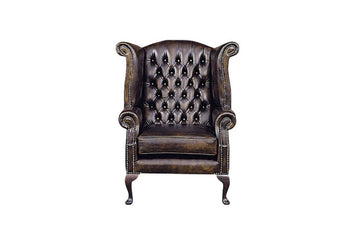 Chesterfield | Georgian Highback Chair | Antique Gold