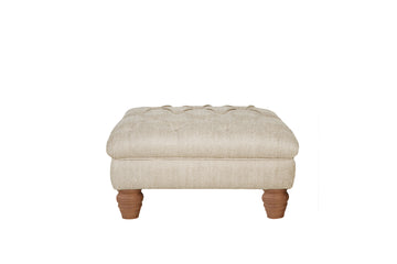 Grosvenor | Button Footstool | Orly Natural