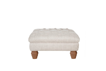 Grosvenor | Button Footstool | Orly Pebble