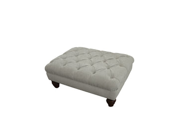 Grosvenor | Button Bench Footstool | Orly Pebble