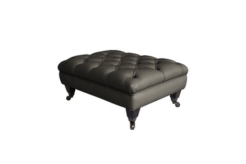 Hampton | Footstool | Softgrain Black