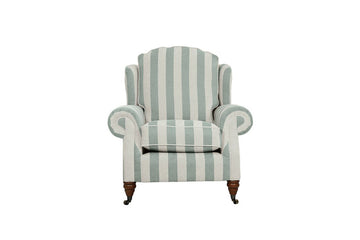 Blenheim | Highback Chair | Brecon Stripe Duck Egg