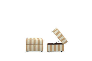 Blenheim | Storage Stool | Brecon Stripe Mink