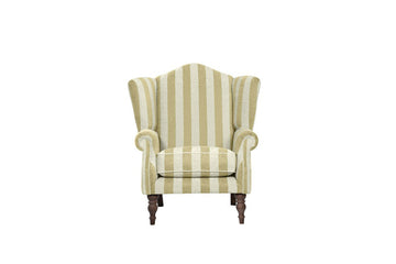 Woburn | Highback Chair | Brecon Stripe Sage