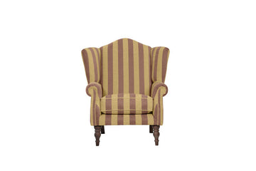 Woburn | Highback Chair | Brecon Stripe Terracotta
