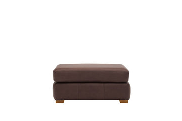 Scala | Leather Footstool | Softgrain Mocha