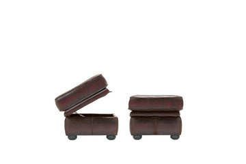 Marlow | Storage Stool | Antique Red