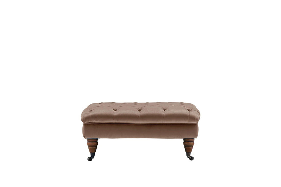 Mia | Button Bench Footstool | Opulence Mink