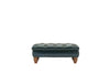 Monk | Bench Footstool | Antique Blue