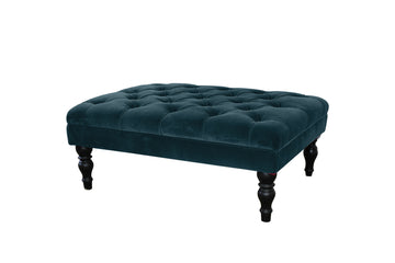 Morgan | Button Bench Footstool | Manolo Teal