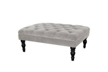 Morgan | Button Bench Footstool | Manolo Natural