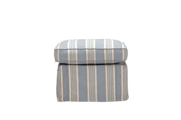 Newport | Footstool | Capri Grey Stripe