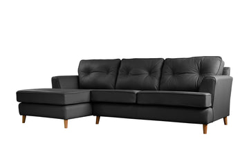 Poppy | Chaise Sofa Option 2 | Softgrain Black