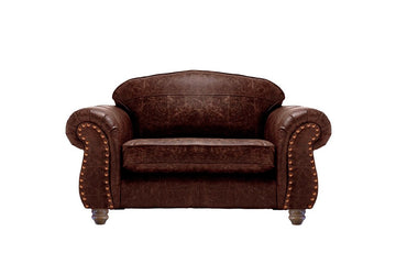 Burlington | Leather Love Seat | Vintage Rosewood