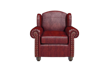 Burlington | Leather Highback Chair | Vintage Oxblood