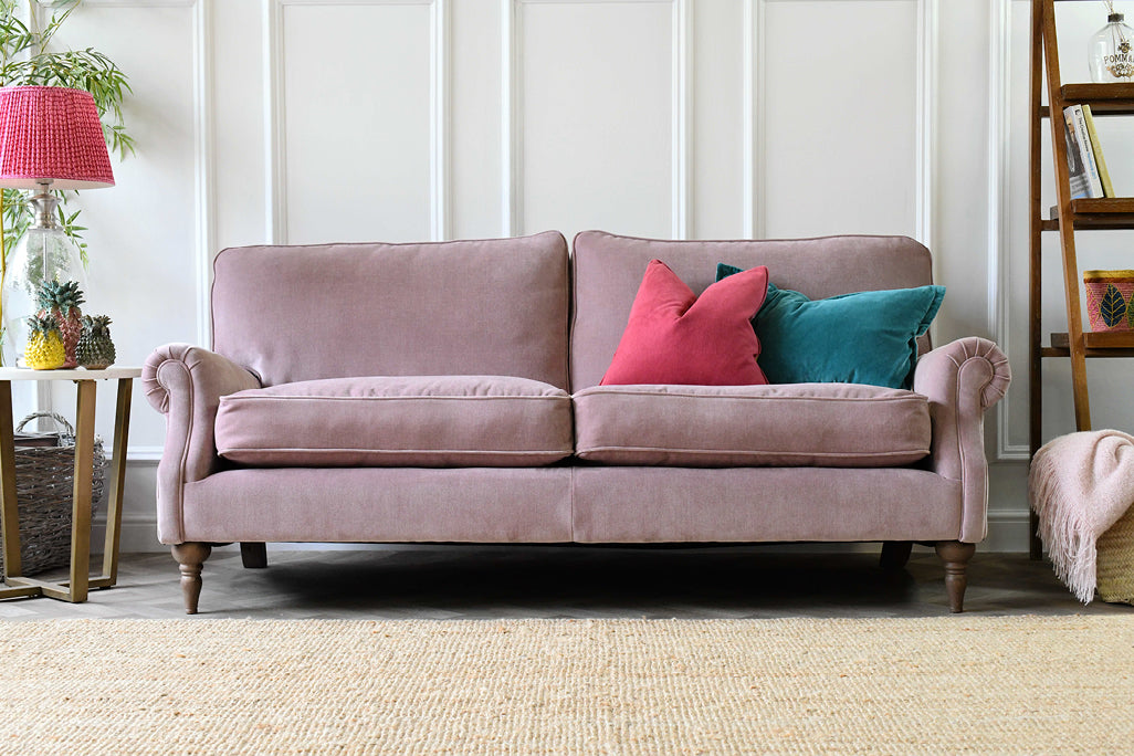 Harper 3 Seater Sofa Manolo Dusky Pink – SofaSofa